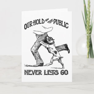 "Bijtende hond" Wenskaart Kaart