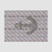 bijtende kuststrook nautisch houtsanker tissuepapier (Voorkant)