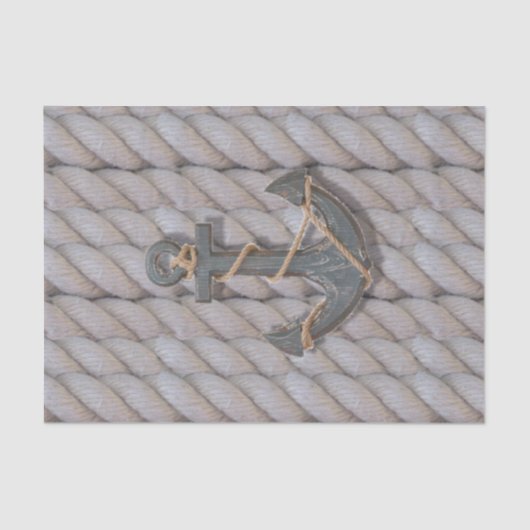 bijtende kuststrook nautisch houtsanker tissuepapier (Voorkant)