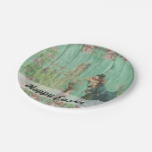  bijtende rasterkonijnenschenkel papieren bordje (Gekanteld)