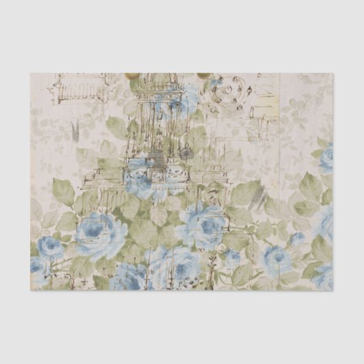 , bijtende textielblauw ontkoppeling tissuepapier (Voorkant)