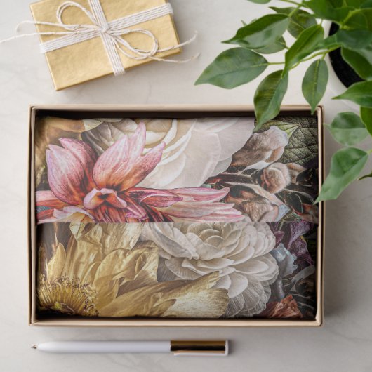  bijtende textuur botanische ontvlechting tissuepapier (Geschenk)