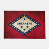 bijtende vlag van Arkansas Deurmat (Voorkant)