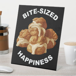 Bijtgrootte geluk Profiteroles Reclamebord Met Voetstuk