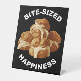 Bijtgrootte geluk Profiteroles Reclamebord Met Voetstuk