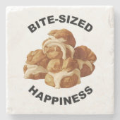 Bijtgrootte geluk Profiteroles Stenen Onderzetter (Voorkant)