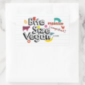 Bijtgrootte Veganistisch met tagline Sticker (Tas)