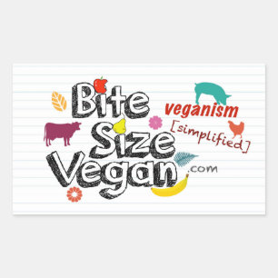 Bijtgrootte Veganistisch met tagline Sticker