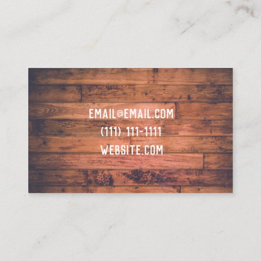 bijthout visitekaartje (Achterkant)