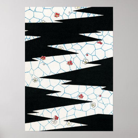 Bijutsu Sekai Flowers op een voetpad Poster (Voorkant)