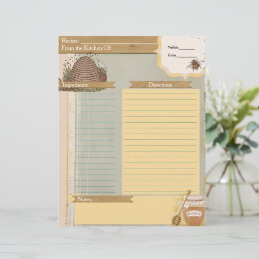 Bijvoegen Kaart honingbijen (Staand voorkant)