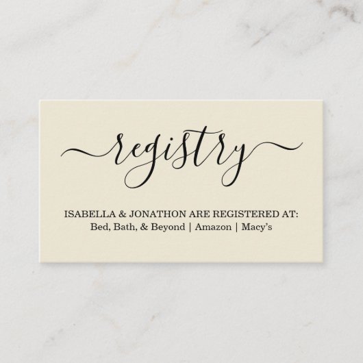 Bijvoegsel van de registratie van de Rustic/Bijlag Informatiekaartje (Voorkant)