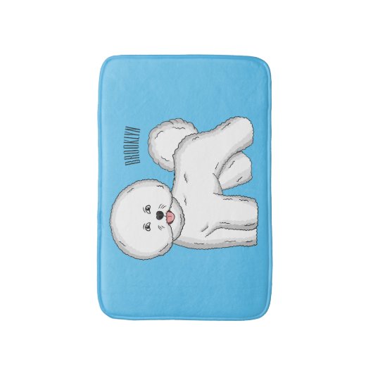 Bijvoorbeeld cartoon bichon frise badmat (Voorkant Verticaal)
