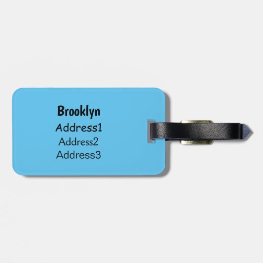 Bijvoorbeeld cartoon bichon frise bagagelabel (Achterkant horizontaal)