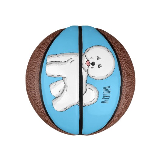 Bijvoorbeeld cartoon bichon frise basketbal (Verticaal)