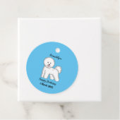 Bijvoorbeeld cartoon bichon frise bedankjes labels (In situ)