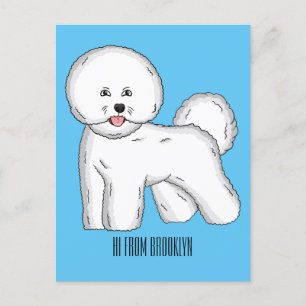 Bijvoorbeeld cartoon bichon frise briefkaart