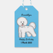 Bijvoorbeeld cartoon bichon frise cadeaulabel (Achterkant)