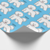 Bijvoorbeeld cartoon bichon frise cadeaupapier (Hoek)