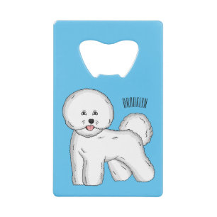 Bijvoorbeeld cartoon bichon frise creditkaart flessenopener