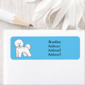 Bijvoorbeeld cartoon bichon frise etiket (Insitu)