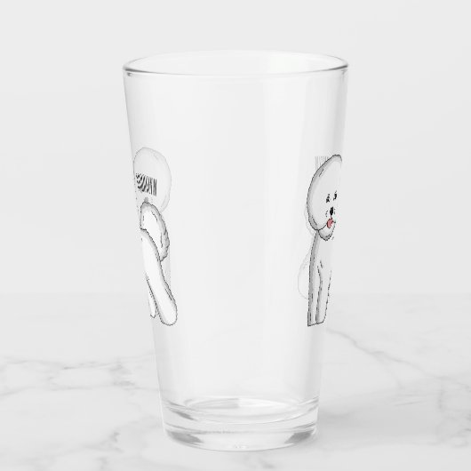 Bijvoorbeeld cartoon bichon frise glas (Rechts)