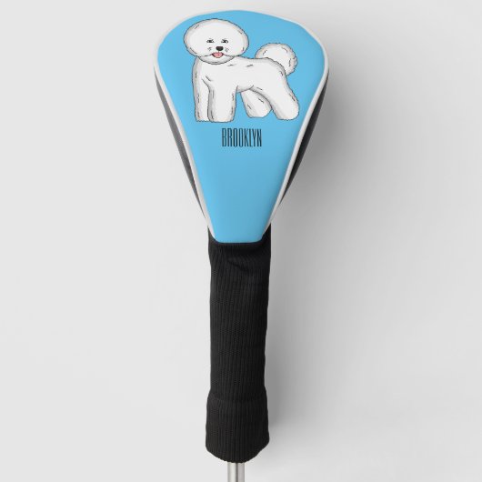 Bijvoorbeeld cartoon bichon frise golfheadcover (Voorkant)