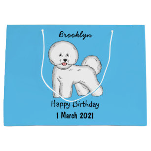 Bijvoorbeeld cartoon bichon frise groot cadeauzakje