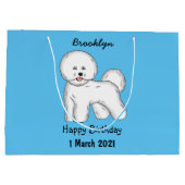 Bijvoorbeeld cartoon bichon frise groot cadeauzakje (Achterkant)