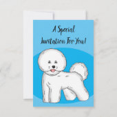 Bijvoorbeeld cartoon bichon frise kaart (Achterkant)