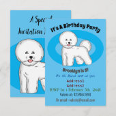 Bijvoorbeeld cartoon bichon frise kaart (Voorkant / Achterkant)