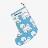 Bijvoorbeeld cartoon bichon frise kleine kerstsok (Achterkant (Hangend))