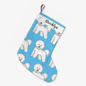 Bijvoorbeeld cartoon bichon frise kleine kerstsok (Voorkant (Hangend))