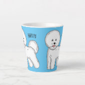 Bijvoorbeeld cartoon bichon frise latte mok (Voorkant)