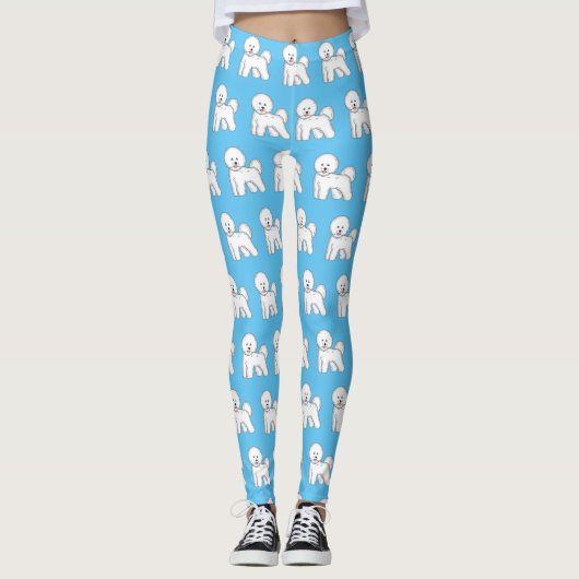 Bijvoorbeeld cartoon bichon frise leggings (Voorkant)