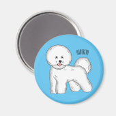 Bijvoorbeeld cartoon bichon frise magneet (Voorkant / Achterkant)
