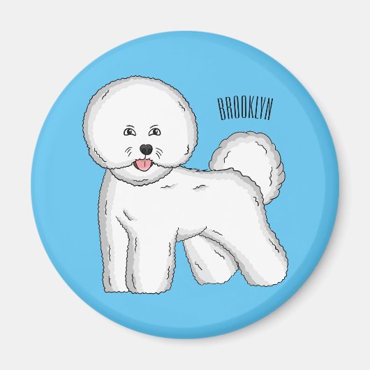 Bijvoorbeeld cartoon bichon frise magneet (Voorkant)