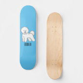 Bijvoorbeeld cartoon bichon frise persoonlijk skateboard (Voorkant)