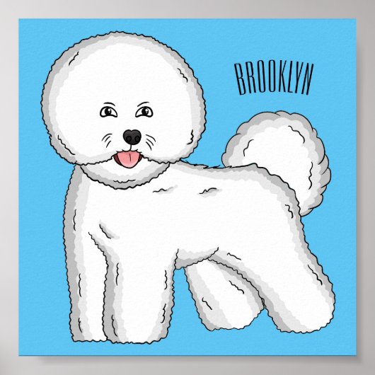 Bijvoorbeeld cartoon bichon frise poster (Voorkant)