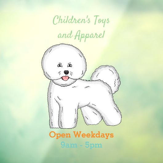 Bijvoorbeeld cartoon bichon frise raamsticker (Vel 3)