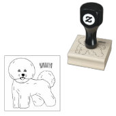 Bijvoorbeeld cartoon bichon frise rubberstempel (Gestempeld)