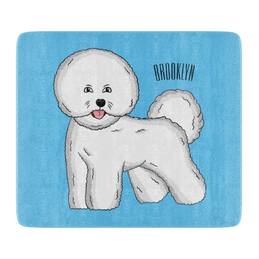 Bijvoorbeeld cartoon bichon frise snijplank (Voorkant)