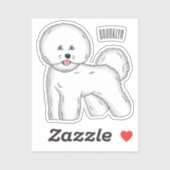 Bijvoorbeeld cartoon bichon frise sticker (Vel)
