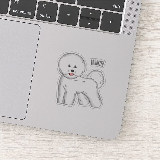 Bijvoorbeeld cartoon bichon frise sticker (Detail)