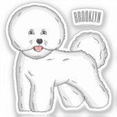 Bijvoorbeeld cartoon bichon frise sticker (Voorkant)