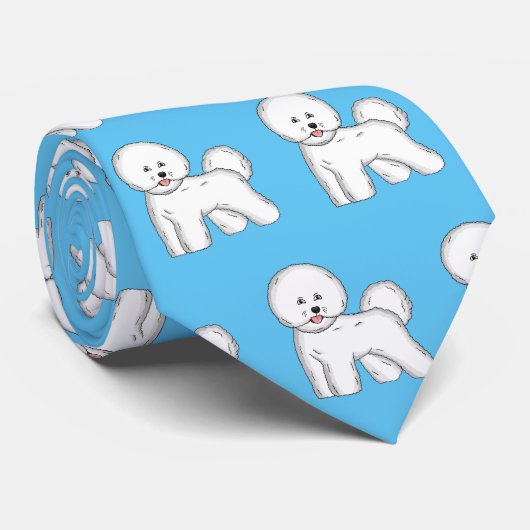 Bijvoorbeeld cartoon bichon frise stropdas (Opgerold)