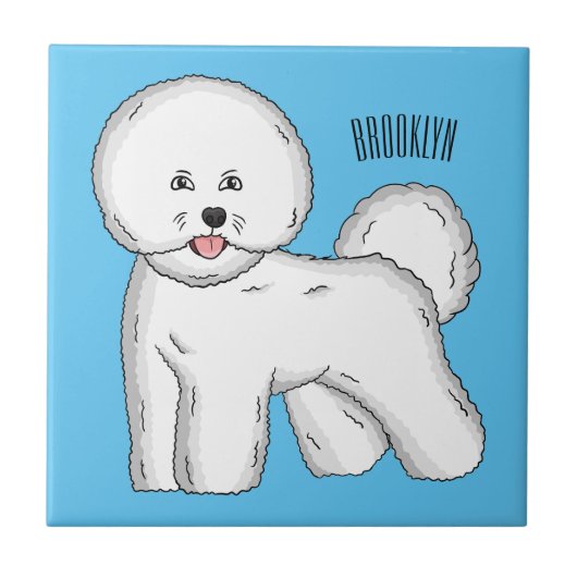 Bijvoorbeeld cartoon bichon frise tegeltje (Voorkant)