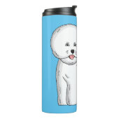 Bijvoorbeeld cartoon bichon frise thermosbeker (Gedraaid links)