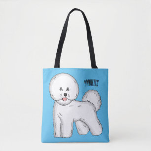 Bijvoorbeeld cartoon bichon frise tote bag