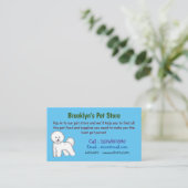 Bijvoorbeeld cartoon bichon frise visitekaartje (Staand voorkant)